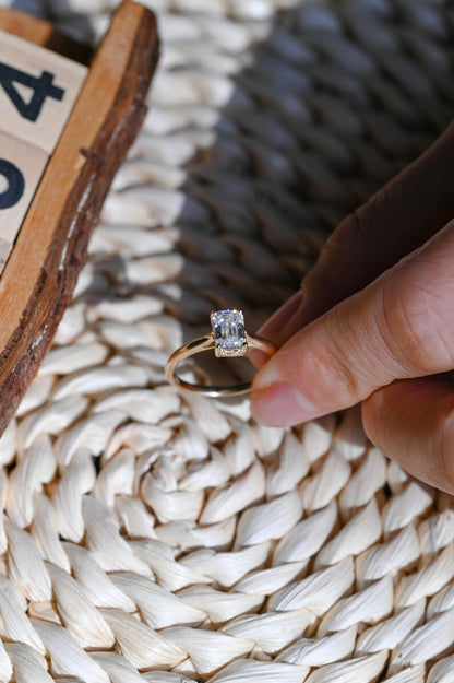 Marquise Cut Cluster Styled Lab Grown Diamond Engagement Ring