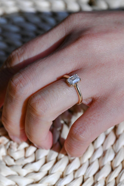 Marquise Cut Cluster Styled Lab Grown Diamond Engagement Ring