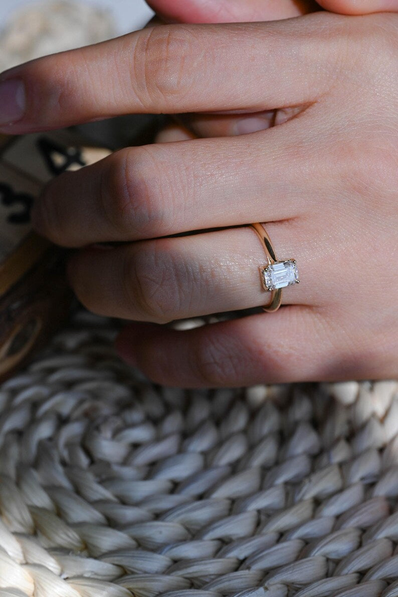 Marquise Cut Cluster Styled Lab Grown Diamond Engagement Ring