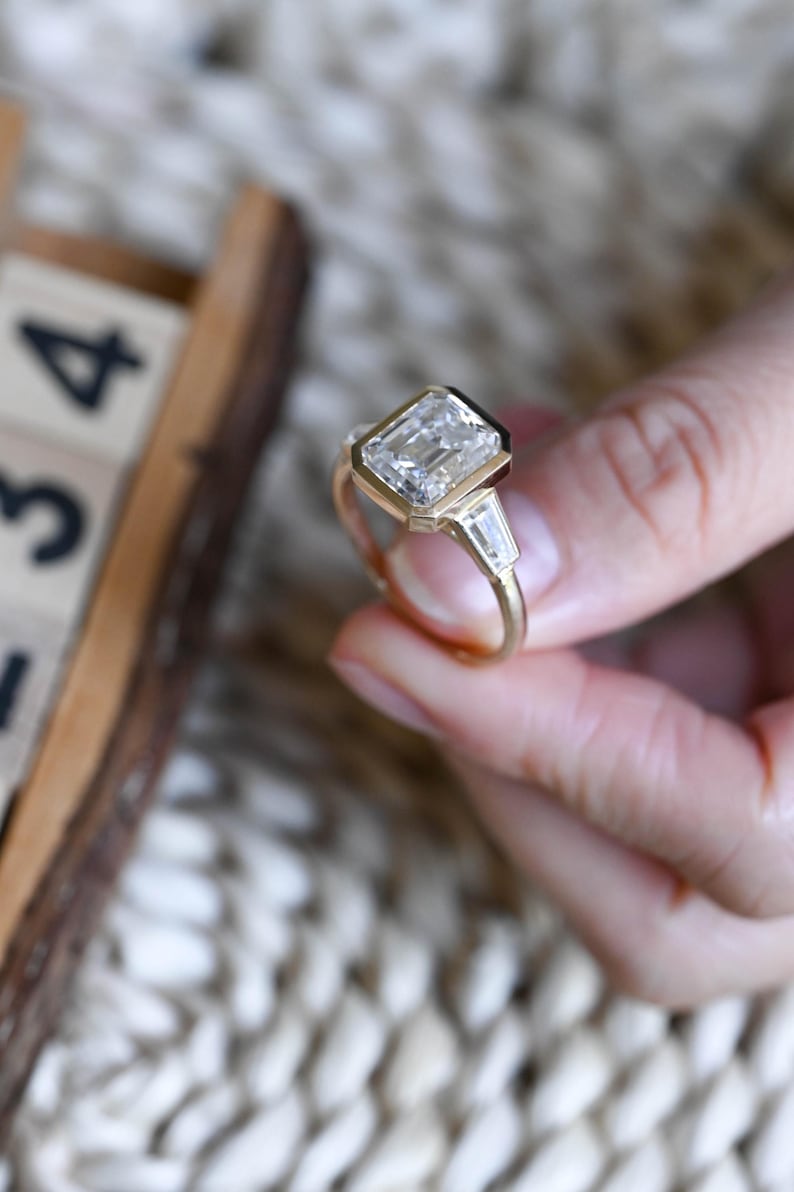 Marquise Cut Cluster Styled Lab Grown Diamond Engagement Ring