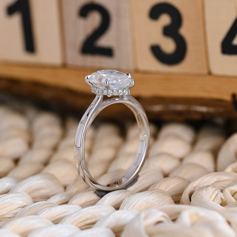Marquise Cut Cluster Styled Lab Grown Diamond Engagement Ring