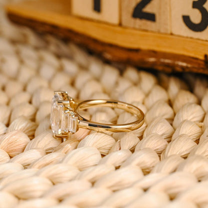 Marquise Cut Cluster Styled Lab Grown Diamond Engagement Ring