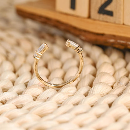 Marquise Cut Cluster Styled Lab Grown Wedding Band