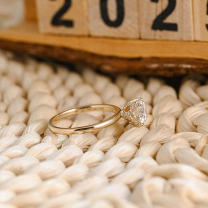 Marquise Cut Cluster Styled Lab Grown Diamond Engagement Ring
