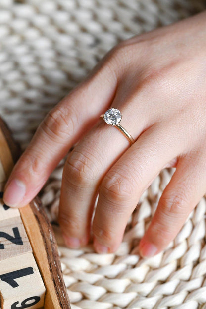 Marquise Cut Cluster Styled Lab Grown Diamond Engagement Ring