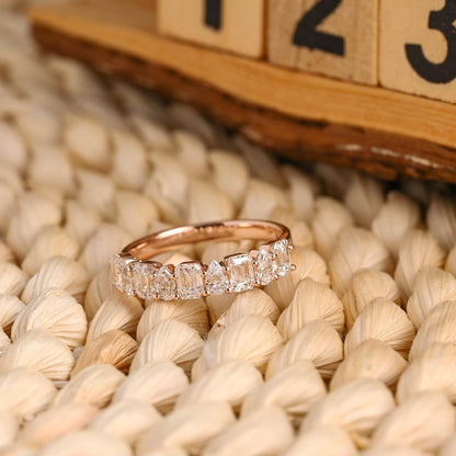 Marquise Cut Cluster Styled Lab Grown Wedding Band
