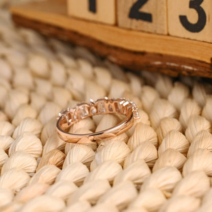 Marquise Cut Cluster Styled Lab Grown Wedding Band