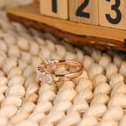 Marquise Cut Cluster Styled Lab Grown Wedding Band