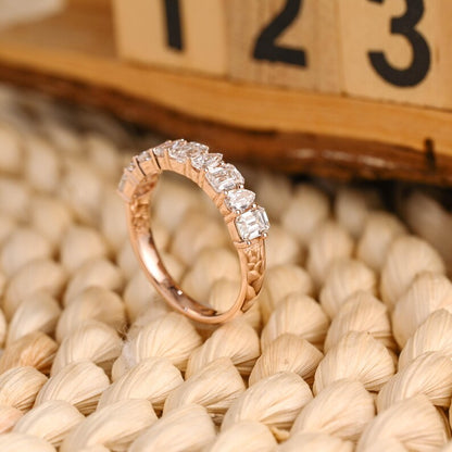 Marquise Cut Cluster Styled Lab Grown Wedding Band