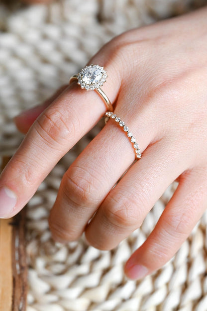 Marquise Cut Cluster Styled Lab Grown Diamond Bridal Ring Set