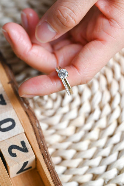 Marquise Cut Cluster Styled Lab Grown Diamond Bridal Ring Set