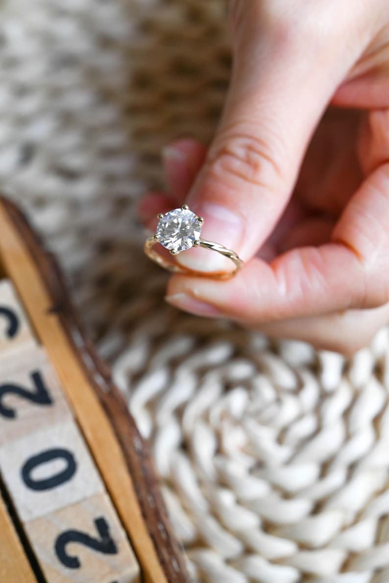 Marquise Cut Cluster Styled Lab Grown Diamond Engagement Ring