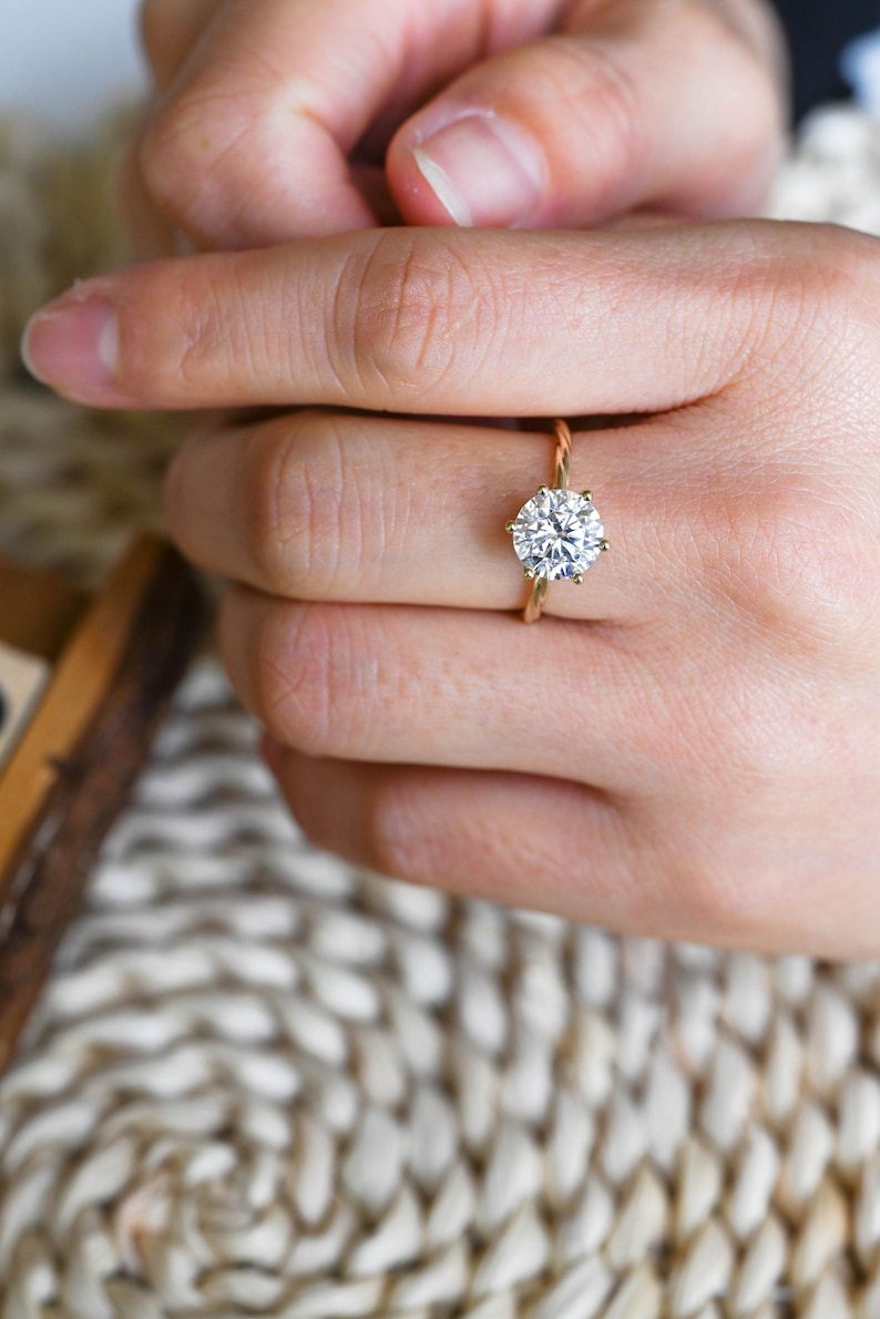 Marquise Cut Cluster Styled Lab Grown Diamond Engagement Ring