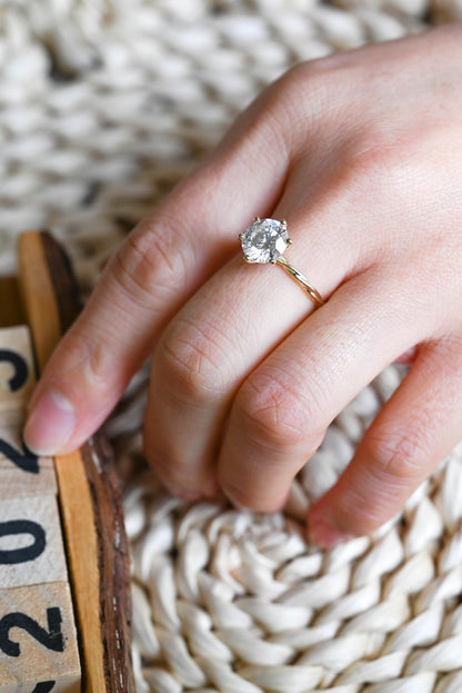 Marquise Cut Cluster Styled Lab Grown Diamond Engagement Ring