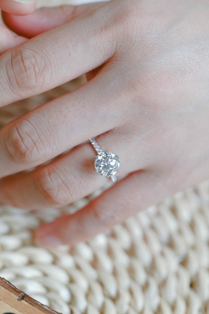 Marquise Cut Cluster Styled Lab Grown Diamond Engagement Ring