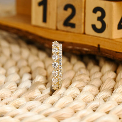 Marquise Cut Cluster Styled Lab Grown Wedding Band
