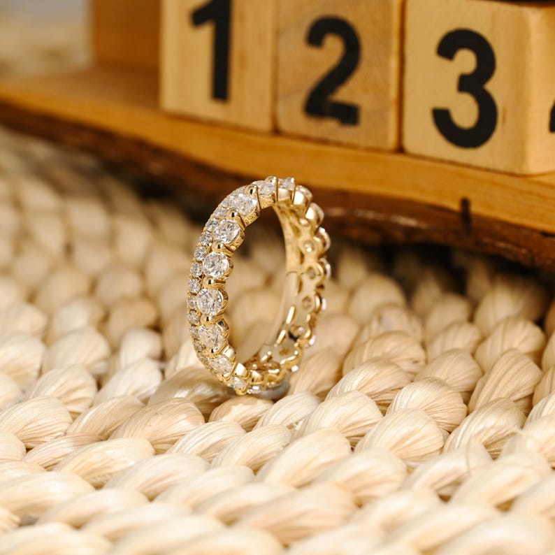 Marquise Cut Cluster Styled Lab Grown Wedding Band