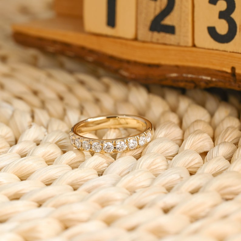 Marquise Cut Cluster Styled Lab Grown Wedding Band