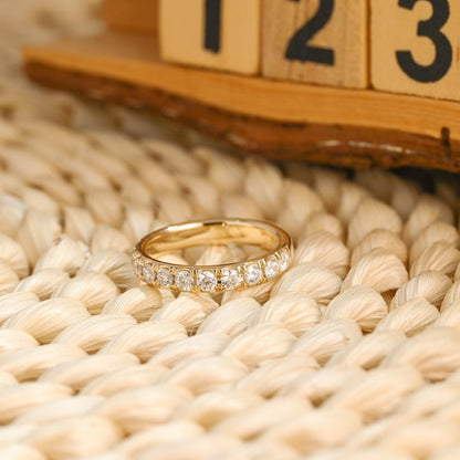 Marquise Cut Cluster Styled Lab Grown Wedding Band