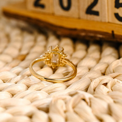Marquise Cut Cluster Styled Lab Grown Diamond Engagement Ring