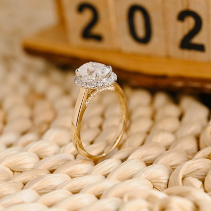 Marquise Cut Cluster Styled Lab Grown Diamond Engagement Ring