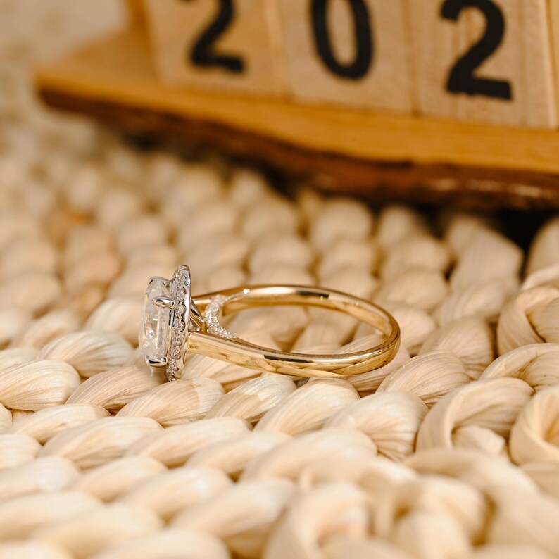 Marquise Cut Cluster Styled Lab Grown Diamond Engagement Ring