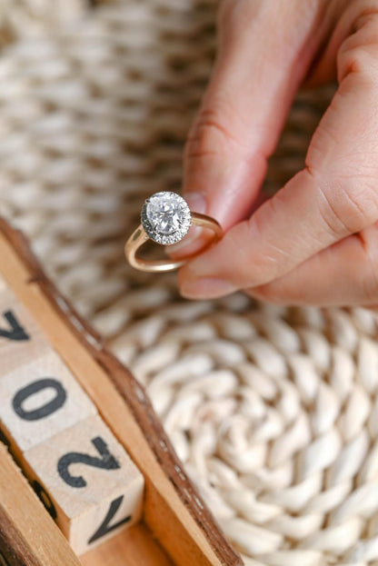 Marquise Cut Cluster Styled Lab Grown Diamond Engagement Ring