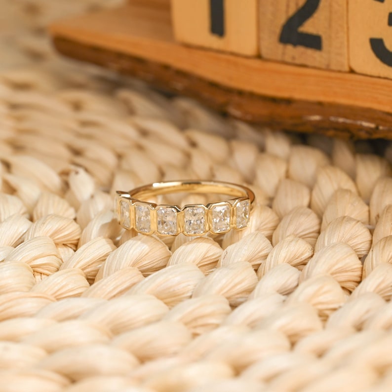 Marquise Cut Cluster Styled Lab Grown Wedding Band