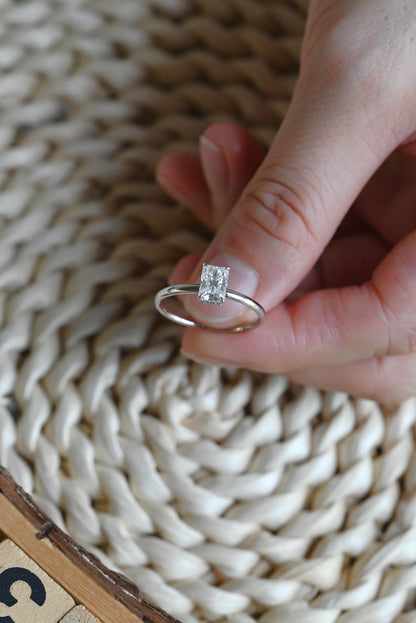 Marquise Cut Cluster Styled Lab Grown Diamond Engagement Ring