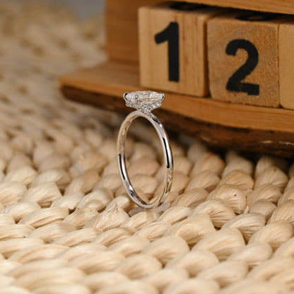 Marquise Cut Cluster Styled Lab Grown Diamond Engagement Ring