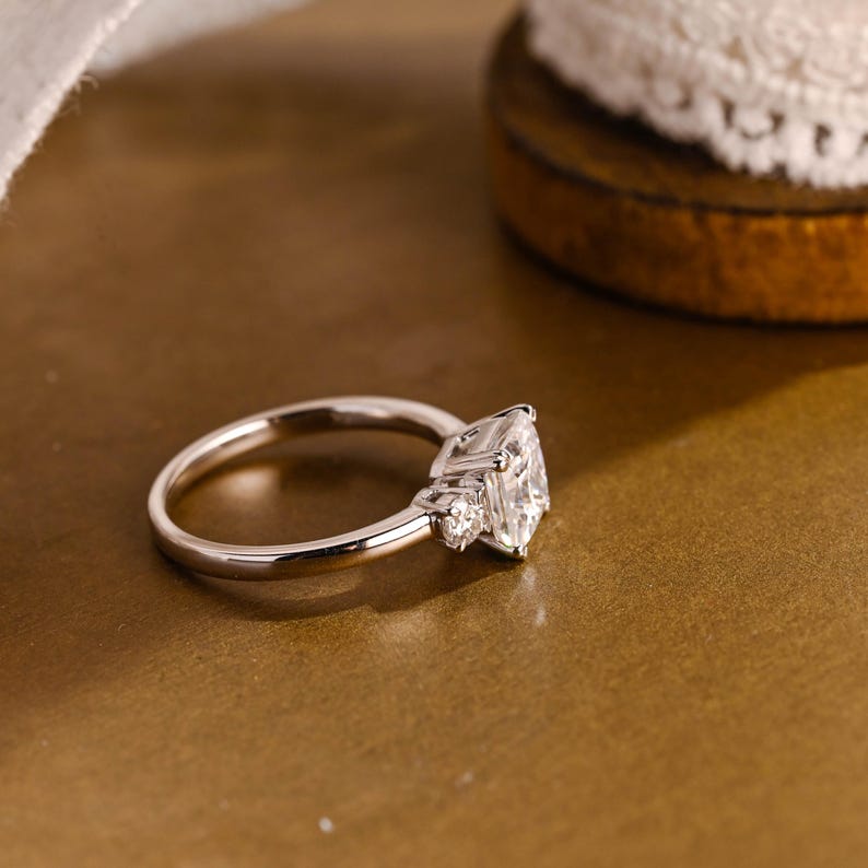 Marquise Cut Cluster Styled Lab Grown Diamond Engagement Ring
