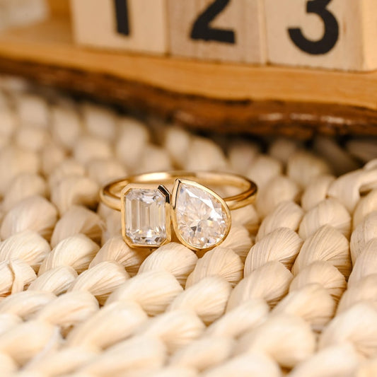 Marquise Cut Cluster Styled Lab Grown Diamond Engagement Ring