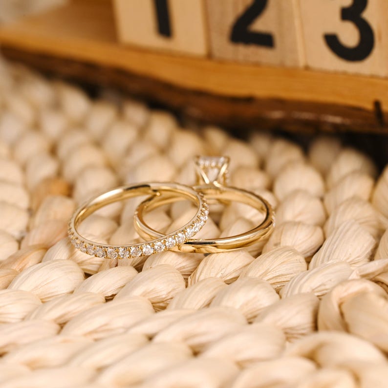 Marquise Cut Cluster Styled Lab Grown Diamond Bridal Ring Set