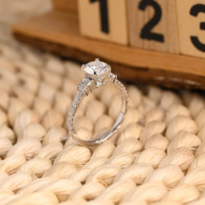 Marquise Cut Cluster Styled Lab Grown Diamond Engagement Ring