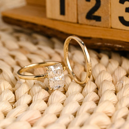 Marquise Cut Cluster Styled Lab Grown Diamond Bridal Ring Set