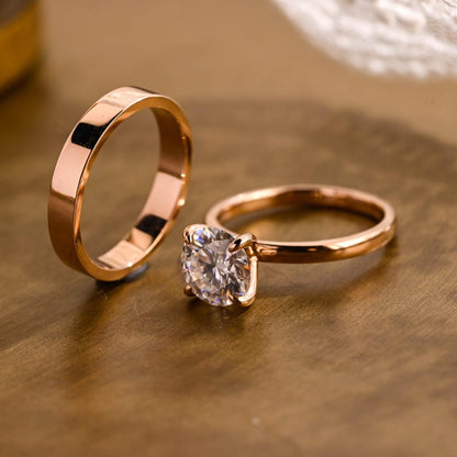 Marquise Cut Cluster Styled Lab Grown Diamond Bridal Ring Set