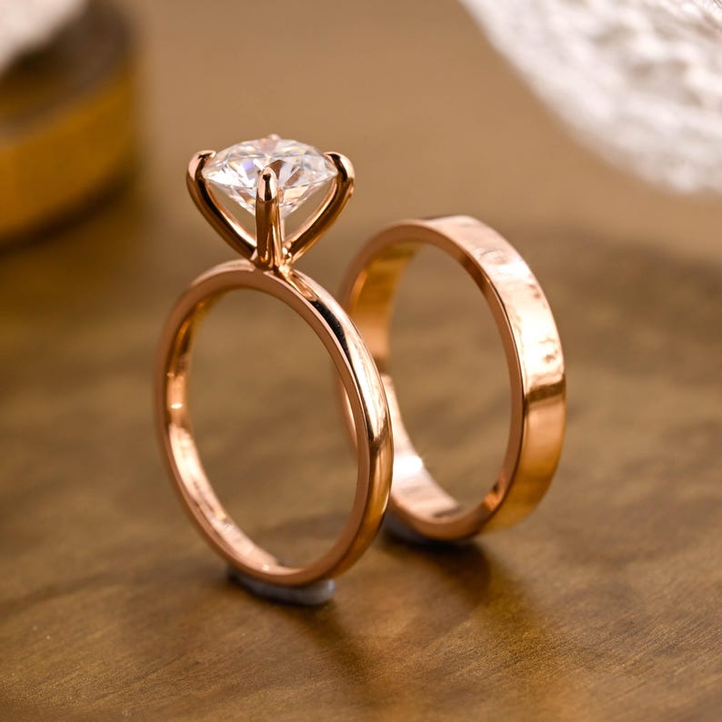 Marquise Cut Cluster Styled Lab Grown Diamond Bridal Ring Set