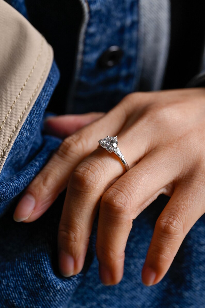 Marquise Cut Cluster Styled Lab Grown Diamond Engagement Ring