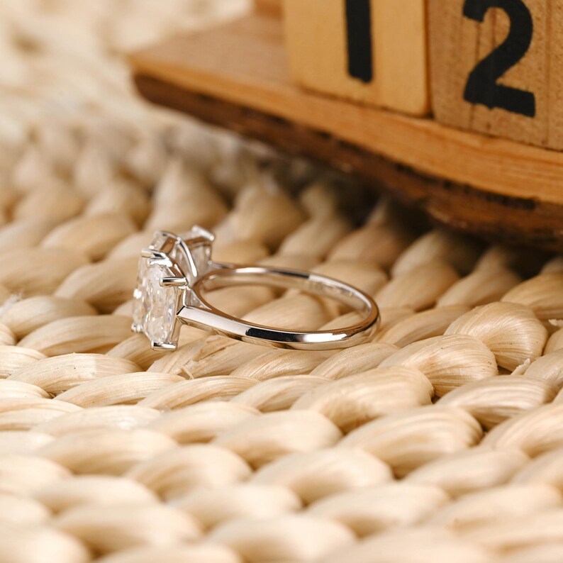 Marquise Cut Cluster Styled Lab Grown Diamond Engagement Ring