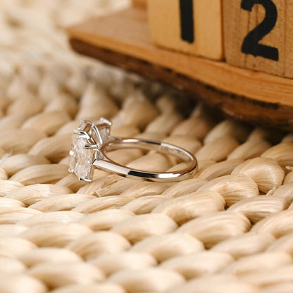 Marquise Cut Cluster Styled Lab Grown Diamond Engagement Ring