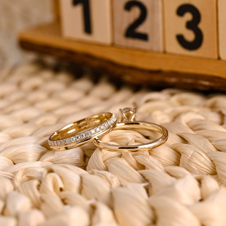 Marquise Cut Cluster Styled Lab Grown Diamond Bridal Ring Set