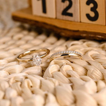 Marquise Cut Cluster Styled Lab Grown Diamond Bridal Ring Set