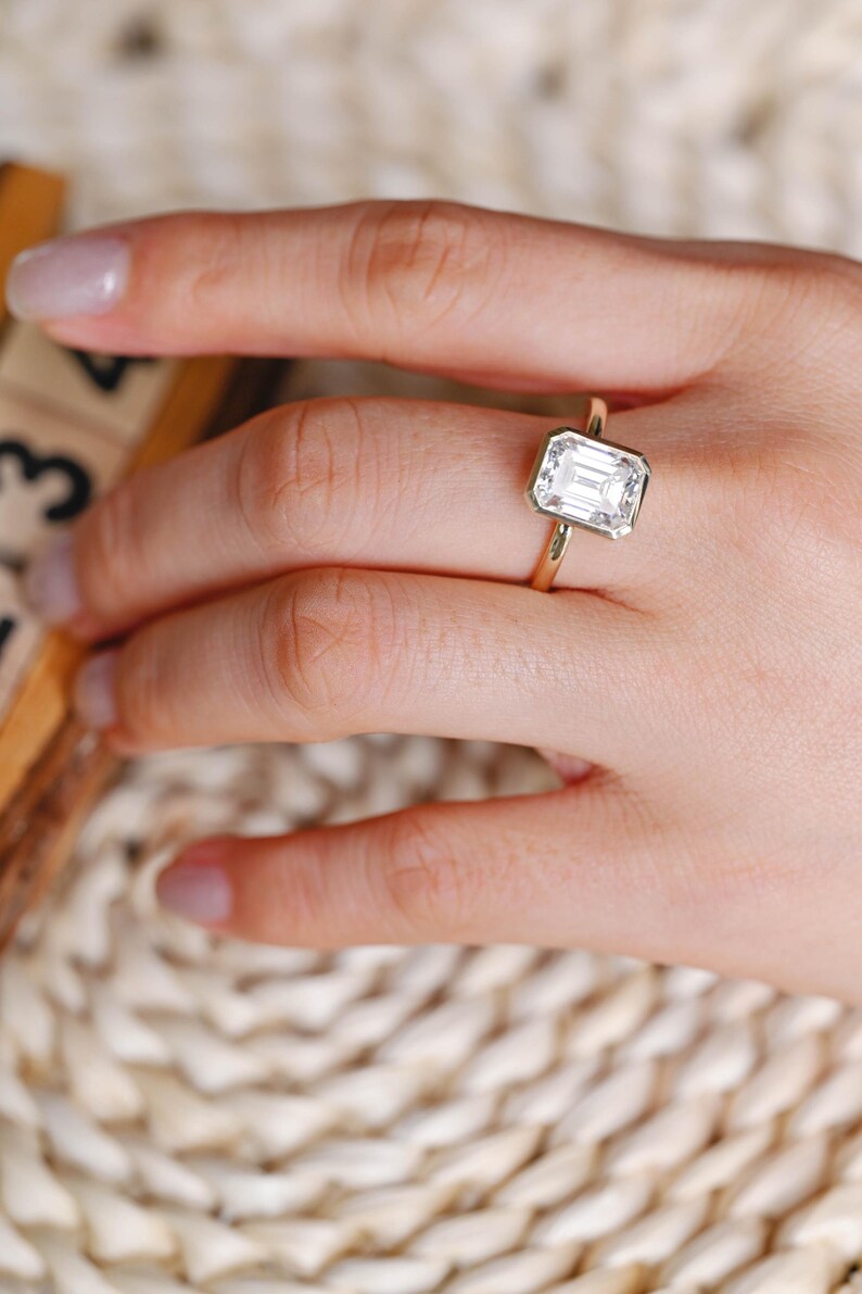 Marquise Cut Cluster Styled Lab Grown Diamond Engagement Ring