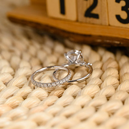 Marquise Cut Cluster Styled Lab Grown Diamond Bridal Ring Set