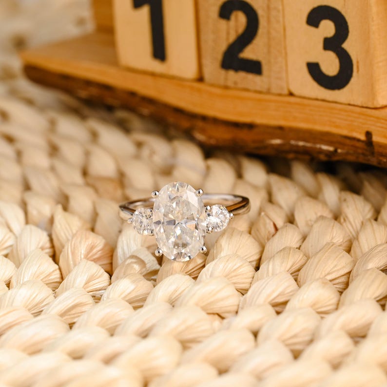 Marquise Cut Cluster Styled Lab Grown Diamond Engagement Ring