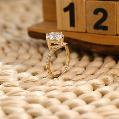Marquise Cut Cluster Styled Lab Grown Diamond Engagement Ring
