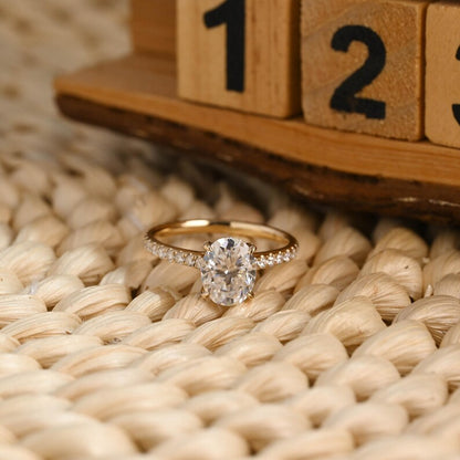 Marquise Cut Cluster Styled Lab Grown Diamond Engagement Ring