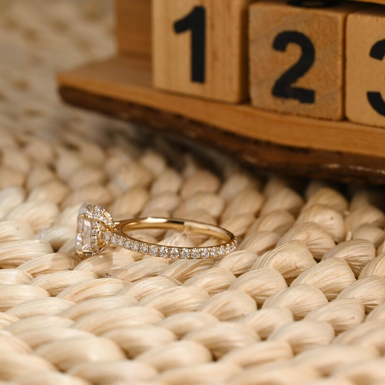 Marquise Cut Cluster Styled Lab Grown Diamond Engagement Ring