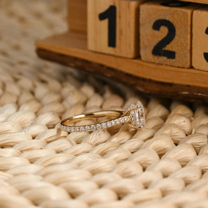 Marquise Cut Cluster Styled Lab Grown Diamond Engagement Ring