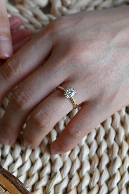 Marquise Cut Cluster Styled Lab Grown Diamond Engagement Ring